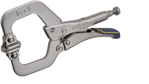 6" Fast Release Locking C-Clamp with Swivel Pads – One-Handed Operation