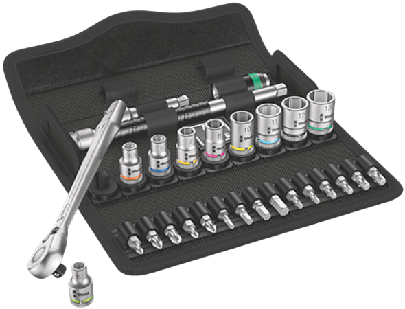 Zyklop 1/4″ Drive Metric Metal Ratchet Set with Switch Lever