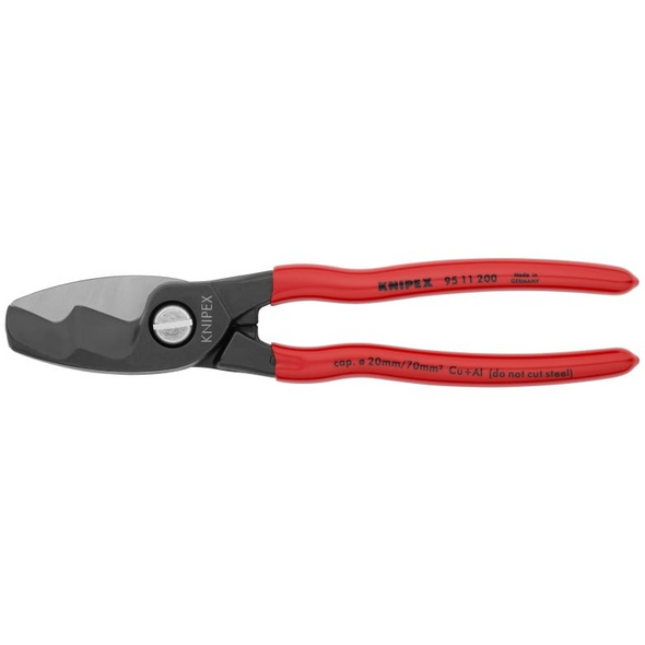 8" Cable Shears-Twin Cutting Edges.