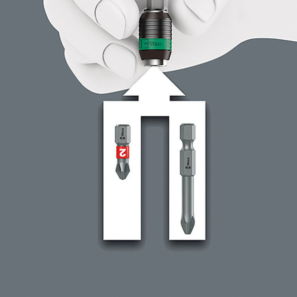 Wera 051493 838 RA-R M Ratcheting Bitholding Screwdriver 1/4″ Hex Driver