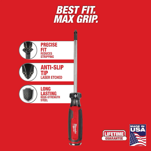Manufactured with high-strength boron-infused steel for increased hardness, our screwdrivers stand up to the demands of the site with ultimate durability and life.