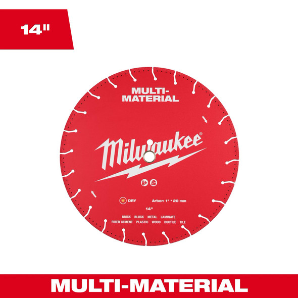 Milwaukee 49-93-9614 14" Multi-Material Diamond Blade