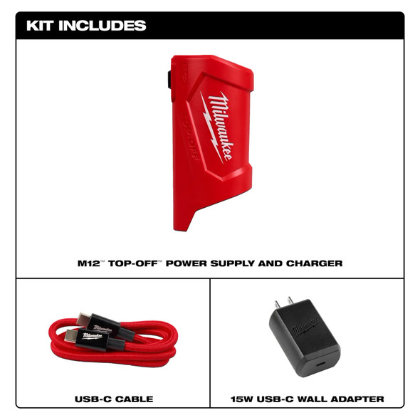 Milwaukee 48-59-1211 M12 TOP-OFF Power Supply and Charger Milwaukee 48-59-1211 M12 TOP-OFF Power Supply and Charger