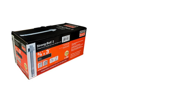 Simpson Strong Tie STB2-37300F50 3/8" x 3" Strong-Tie Strong Bolt 2 Wedge Anchor (Zinc Plated, Pkg 50)