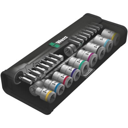 Wera 004051 8100 SB 11 Zyklop SAE/Imperial Ratchet Set with