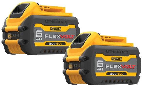 Dewalt Dcb606 2 Flexvolt 20V 60V Max 6Ah Battery Pack 2 Pack.