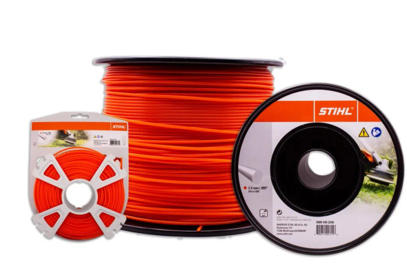 STIHL 0000 930 2340 premium round trimmer line .095 inch diameter 1 lb spool with packaging and reel display.