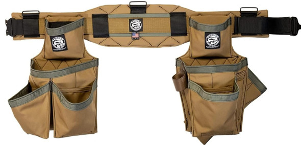 Badger x Occidental Leather 461020 Sawdust Sage Carpenter Tool Belt Set-Large