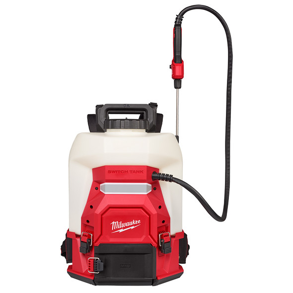 Milwaukee 3019-20PS M18 4-Gallon Backpack Sprayer with SWITCH TANK system, battery-powered commercial-grade sprayer tool only for landscaping, lawn care, pest control, and herbicide applications.