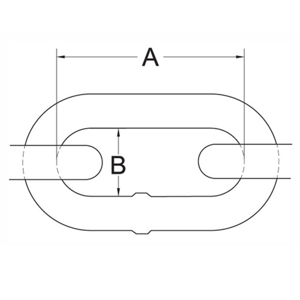 1/4" Grade 30 Proof Coil Chain - Low carbon steel Zinc Plated