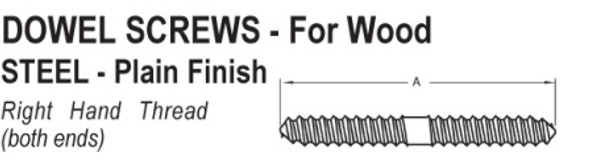 Dowel Screw 5/16 x 2-1/2  Bare