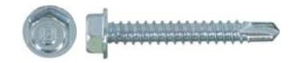 Ucan THW14112K, #14-14 x 1 1/2" Hex Head Zinc Plated Tek Screw - Jug