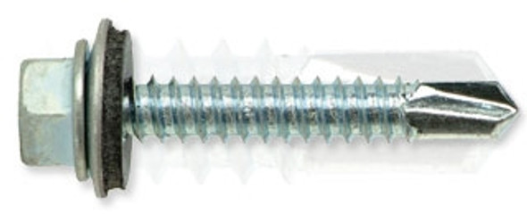 Ucan THW12114BN, #12-14 Hex Washer Head x 1 1/4" TEK Self-Drilling Screws Zinc Plated