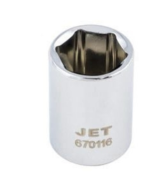 JET 670110 1/4" DR x 5/16" Regular Chrome Socket - 6 Point