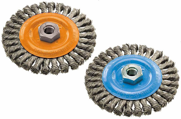 Walter 13-L 514, Knot-Twisted Wide Wire Wheel Brush - 5 in x 5/8-11"