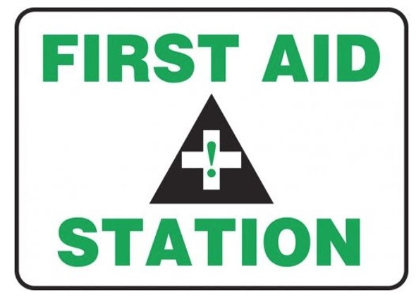 Accuform MFSD960VP Safety Sign: First Aid Station