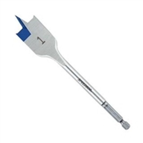 Blue-Groove point and cutting edge for quicker chip removal - 4x quicker than standard spade bits.