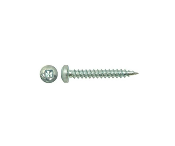 Ucan STP8916B #8 x 9/16 inch pan head square socket self-tapping sheet metal screw zinc plated steel.