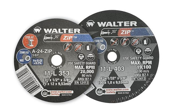 Walter 3" x 1/32" x 1/4" ZIP Cut Off Wheel