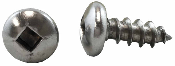 #10 x 1/2" Robertson - Pan Head - Stainless Steel Screws