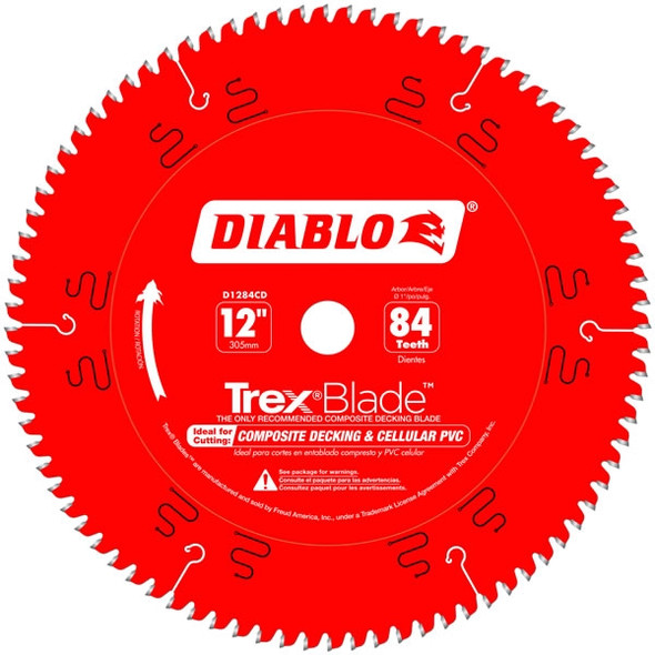 Diablo D1284CDC 12" - 84 Tooth Composite Material/Plastics Trexblade