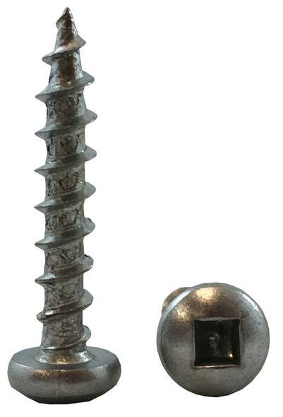 Robertson 6020RRLR #6 x 1 1/4" Round Head Wood Screw Square Drive Lubricized