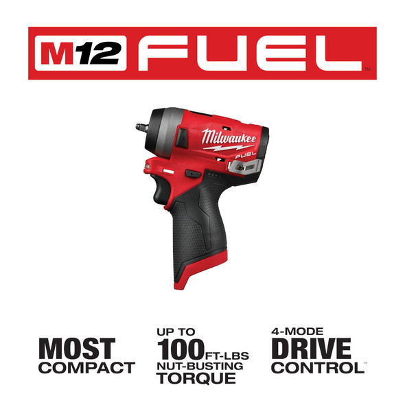 M12 FUEL 12 Volt Lithium-Ion Brushless Cordless Stubby 1/2 in