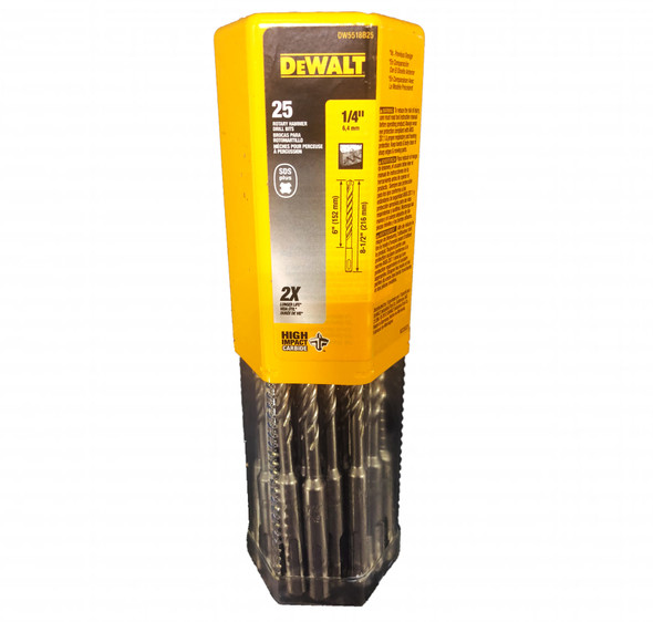 DeWalt 1/4"x8"x1/2" Solid Rock Carbide SDS+ Bits