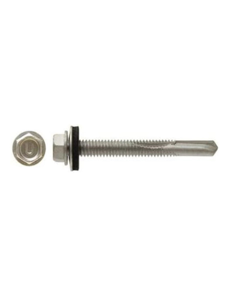 Ucan TRH #14 Stainless Steel TEK Screw with EPDM Washer - Ruspro Coated - Multi Size