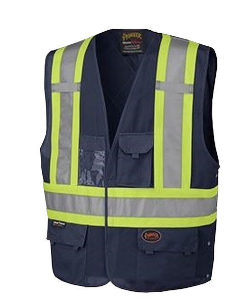 Pioneer 134N Hi-Viz Safety Vest Navy Blue - Multi Size