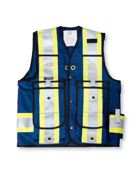 Royal Blue Poly/Cotton Surveyor Safety Vest