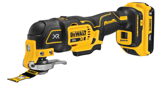 DeWalt DCS356D1 20V MAX XR brushless cordless oscillating multi-tool kit with battery.