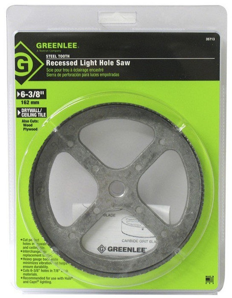 Greenlee 35713 6-3/8" Recessed Light Hole Saw