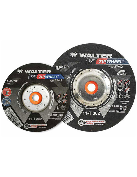 Walter 11-T 352 Zip Wheel Spin-On  5" x 3/64" x 5/8-11"