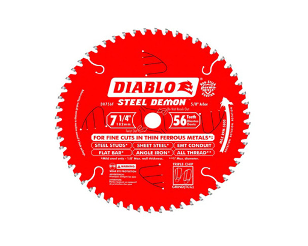 7-1/4" x 56 Tooth Metal Cutting Saw Blade