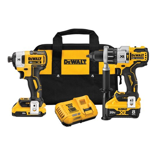 Dewalt DCK299D1W1 20V MAX XR Hammer Drill /  Driver with Power Detect Tool Technology  & Impact Driver Kit