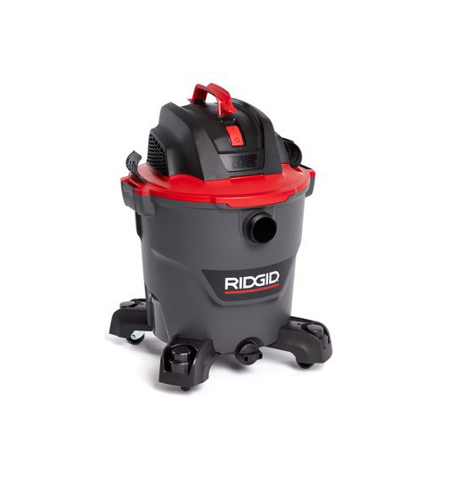 Ridgid 62703 NXT 12-gallon wet/dry vacuum with 5.0 Peak HP motor and orange drum.