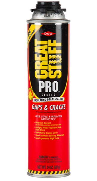 Dow 342101, GREAT STUFF PRO, Gaps and Cracks Insulating Gun Foam Sealant - 24oz