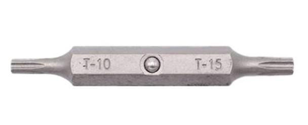 1/4" Driver Size, T10 & T15 Size, 2" Overall Length Torx Bit