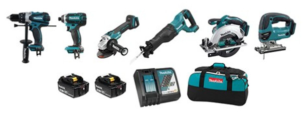 Makita DLX6079M 18V (4.0 Ah) LXT 6 Tool Combo Kit