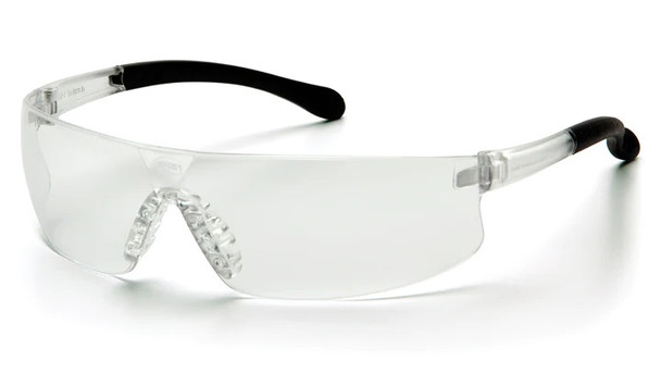 Framelss Safety Glasses Black Arms Clear Lens