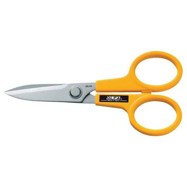 Olfa SCS-2 7-inch industrial scissors with stainless steel blades and black ABS handles