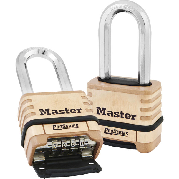 2-1/4in (57mm) Wide ProSeries Brass Resettable Combination Padlock with 2-1/16in (53mm) Shackle