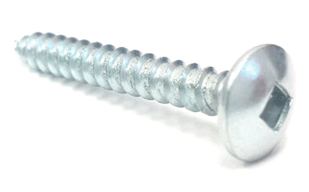 10 x 1" Robertson Square Drive Sheet Metal Screws Zinc Plated