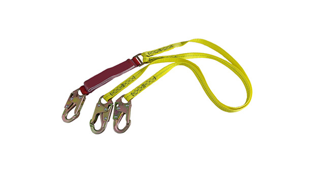 Dual Leg 6' Shock Lanyard w/ 3/4" Snap Hooks 140-375lb