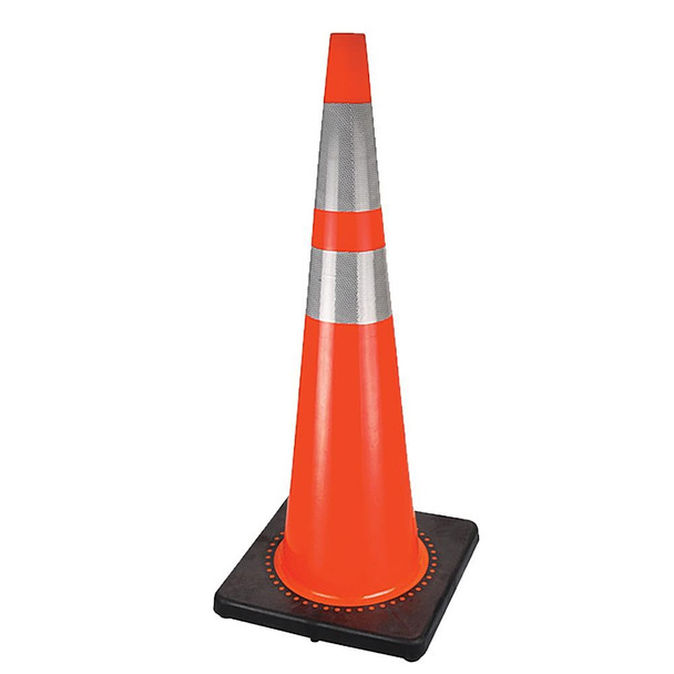 36″ (91.4 cm) Premium PVC Flexible Safety Cone – Orange