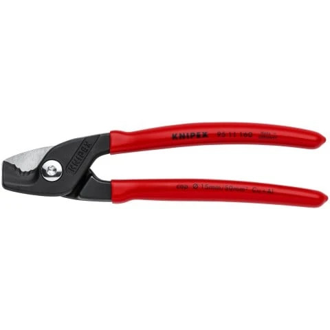 Knipex 9511160 6 inch StepCut cable shear full product view.