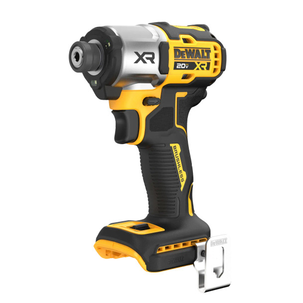 DeWalt DCF845B 20V MAX XR cordless 1/4-inch drive 3-speed impact driver tool only front product image.