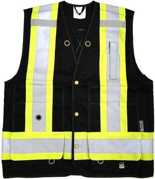 8 pockets with hook-and-loop fasteners (5 outside; 3 inside)
