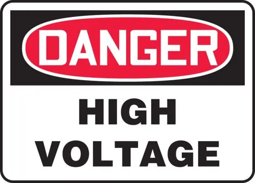Plastic Safety Sign – “Danger HIGH Voltage”